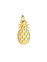 Goldener Ananas Charm Anhänger aus Edelstahl – tropischer Schmuck
